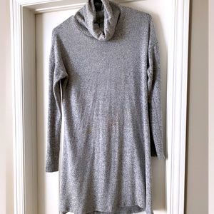 Gray turtleneck sweater dress- great with leggings!